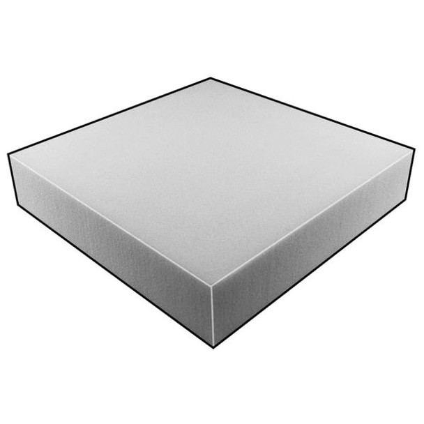 Foam Sheet, Open Cell, 12 in W, 12 in L, 1/2 in Thick, Natural