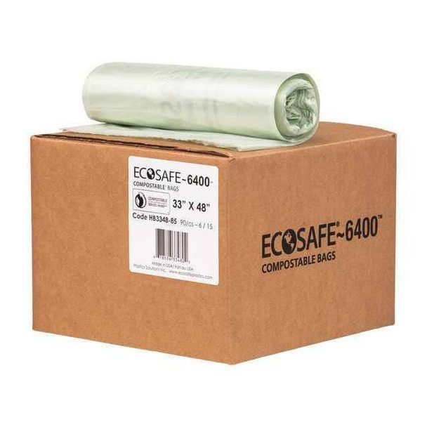 35 gal Trash Bags, 33 in x 48 in, Extra Heavy-Duty, 0.85 mil, Green