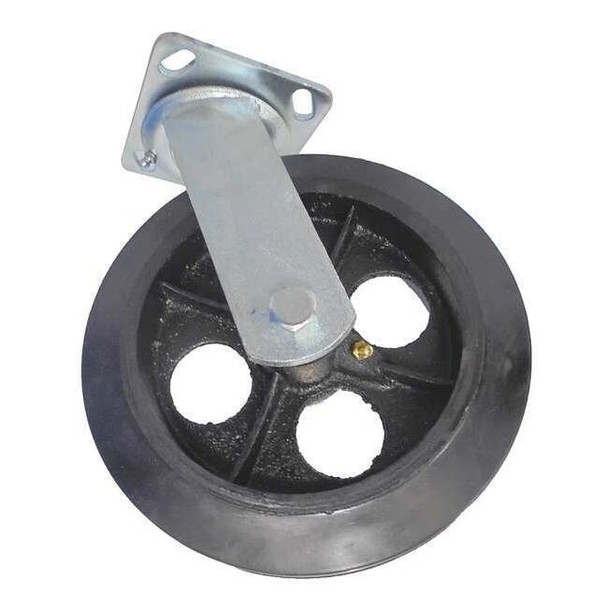 Dayton SwivelCaster,Black,Rubber;Steel,750lb S004