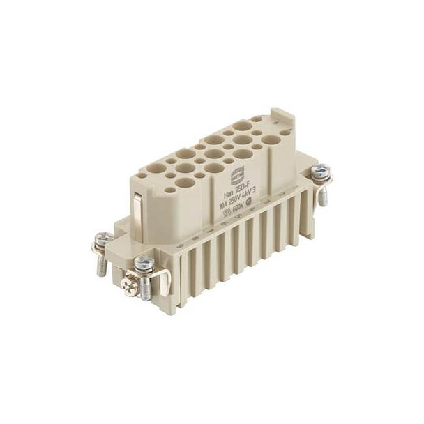 Harting Rectangular Connector Insert,10 A 09210253101