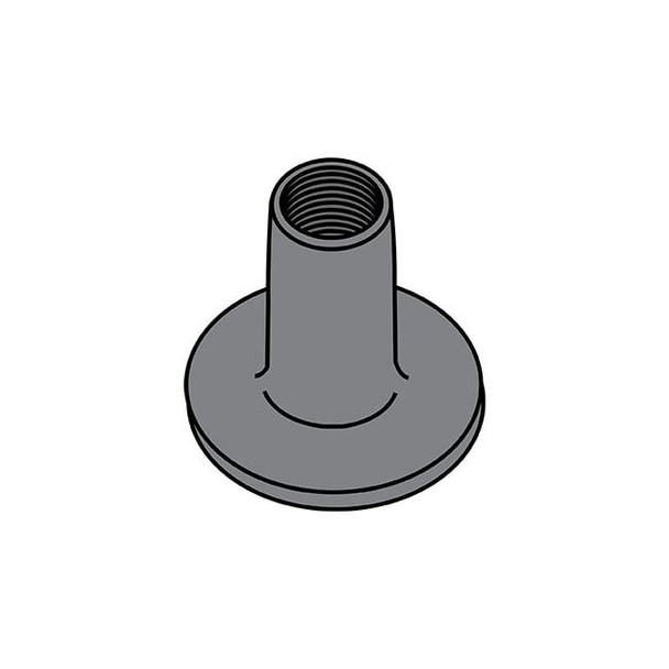 Manufacturer Varies Round Weld Nut, #8-32, Steel, 0.046 in Ht, 1000 PK 0804NWR