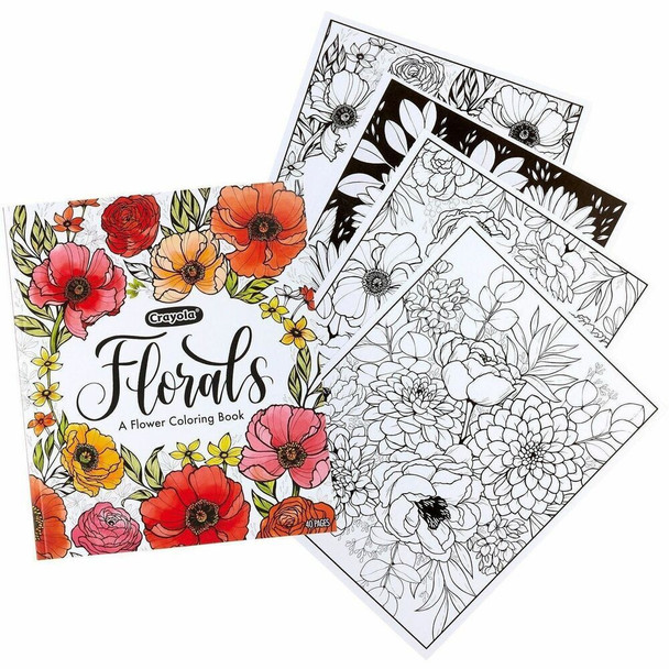 Crayola Florals, A Flower Coloring Book Printed Book - 40 Pages - Book