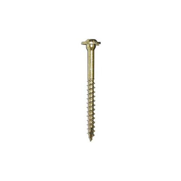Deck Screw, 5/16 in x 3-19/64 in, Steel, Flange Round Head, Torx Drive, 500 PK