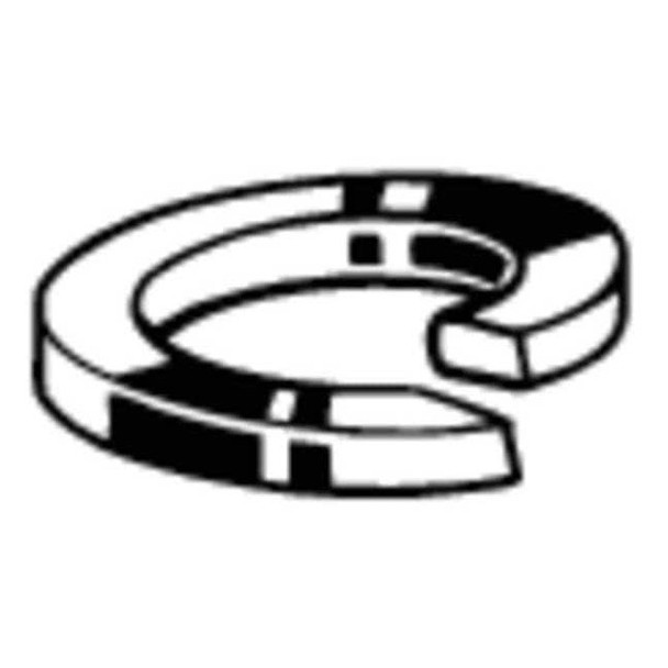 Split Lock Washer, For Screw Size M20 Steel, Zinc Yellow Finish, 25 PK