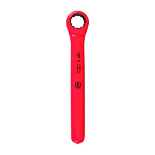 Wiha Insulated Ratcheting Wrench,SAE,8-3/16"L 21335