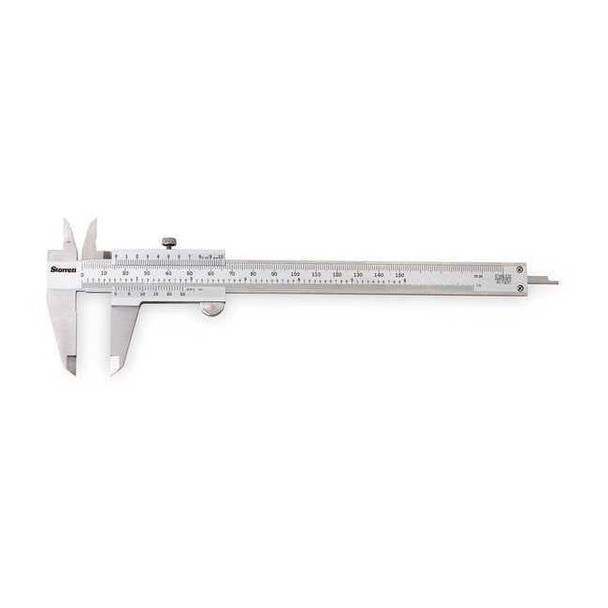 Starrett Vernier Caliper w/Case,8 In/200mm 125MEA-8/200