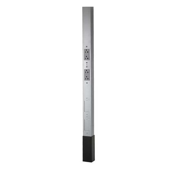 Hubbell Wiring Device-Kellems Alum Service Pole,Gray,12 ft. 2"L,2.13"W HBLPP12A