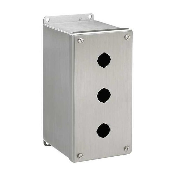 Nvent Hoffman Pushbutton Enclosure,4.75 in. D,304 SS E1PBXSS