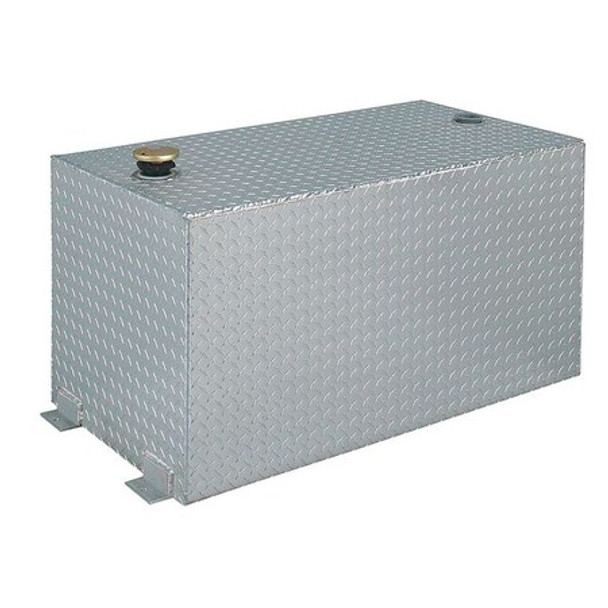 JOBOX 100 Gallon Rectangular Aluminum Liquid Transfer Tank for Trucks