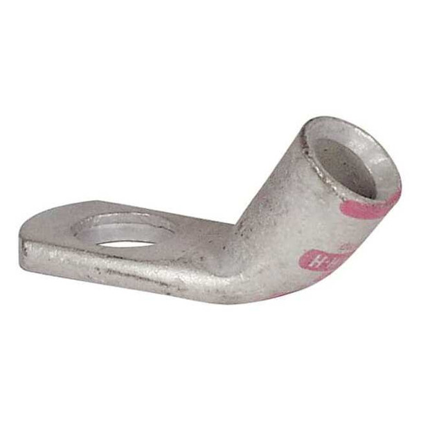 One-Hole Compression Lug, 3/8 in Stud, Standard Barrel, Copper, Pink