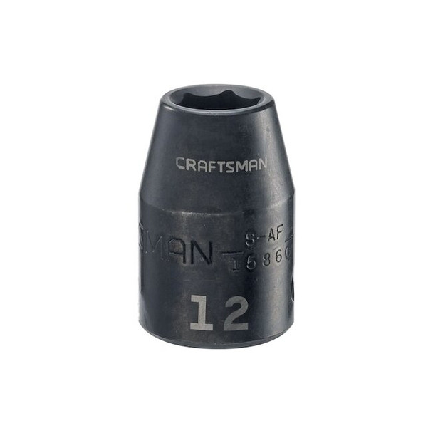 Craftsman Sockets, 1/2" Drive 12mm Metric Impact S CMMT15860