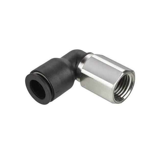 Legris Fractional Push-to-Connect Fitting, Nylon, Black 3009 62 22