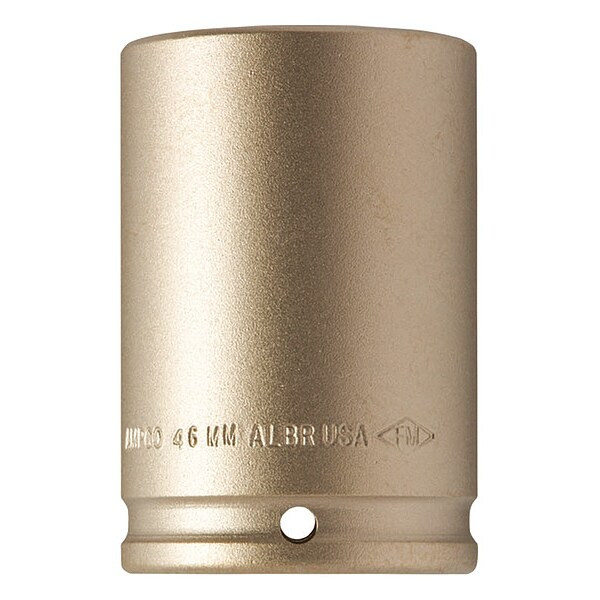 1/2 in Drive Impact Socket 1/2 in Size Hex Deep Depth, Natural