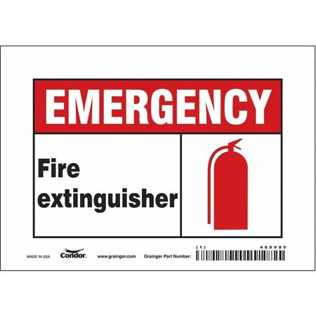 Condor Safety Sign,7" W,5" H,0.004" Thickness 469V85