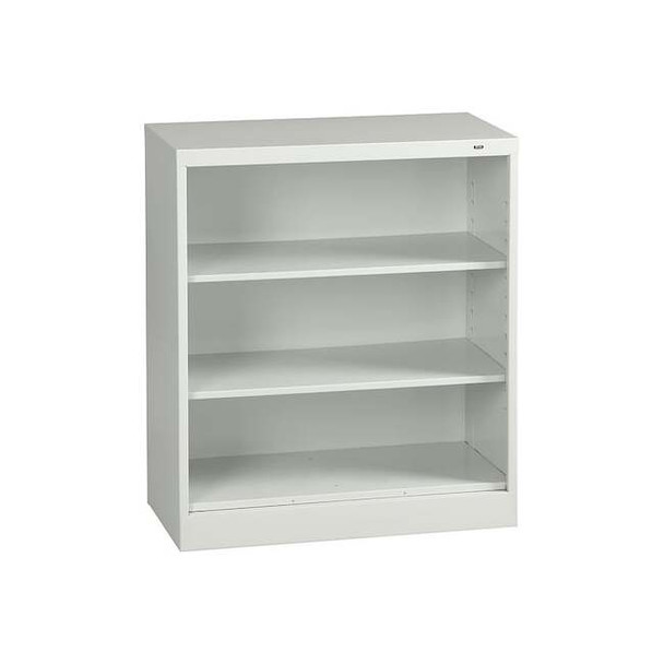 Tennsco 3-Shelf Bookcase, All Welded Steel 42"x36" Light Grey BC18-42 LIGHT GREY