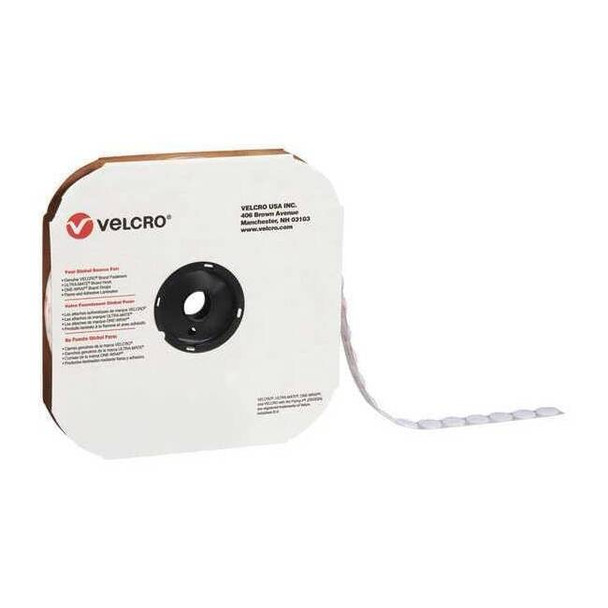 Velcro Brand Tape,Dots,Hook,1-7/8",Wh,PK450, Disc, White, 450 PK VEL176