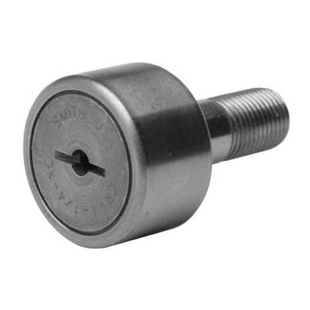 Double Sealed Cam Follower, Crowned Stud, Alloy Steel, 5/8 in Dia, 7/16 in Wd