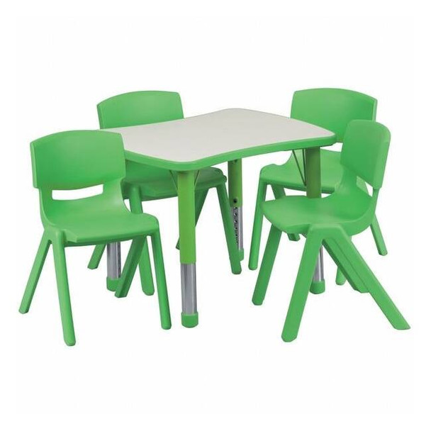 Rectangle Activity Table, Plastic, Steel, Grey