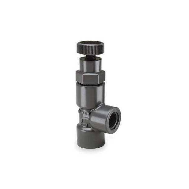 Hayward Flow Control Globe Valve, Angle, 1/4", PVC/FPM, Threaded AV10025T