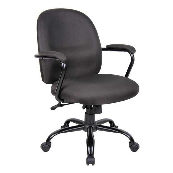 Manufacturer Varies Executive Chair, Fabric Black, Height 34" to 37-1/2" 6GNN8