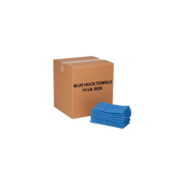 Global Industrial 100 Cotton Blue Huck Towels 10 Lb. Box