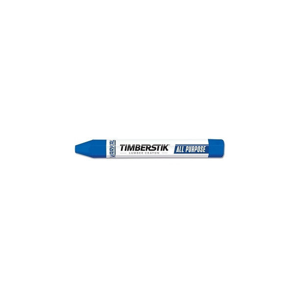 Lumber Crayon #200, 1/2 in dia, 4.75 in L, Blue