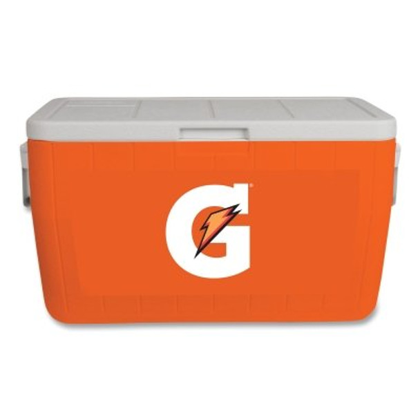 Ice Chest, 48 qt, Orange/White