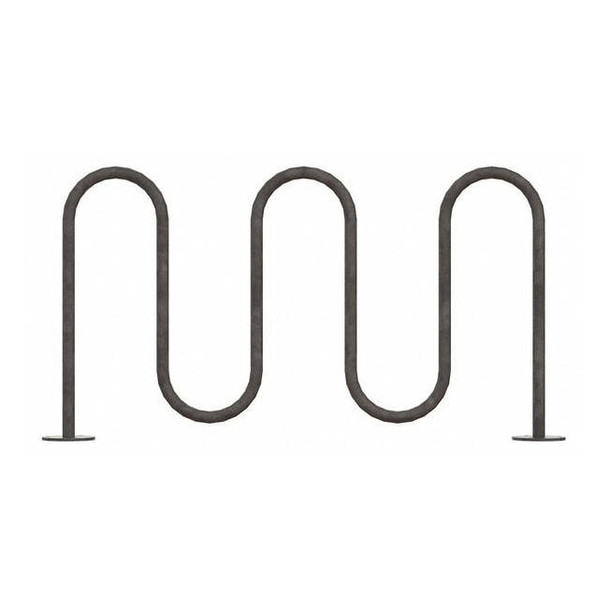 Madrax Bike Rack,Silver Color,7 Cap.,64" W QS-WP36-7-SF-G