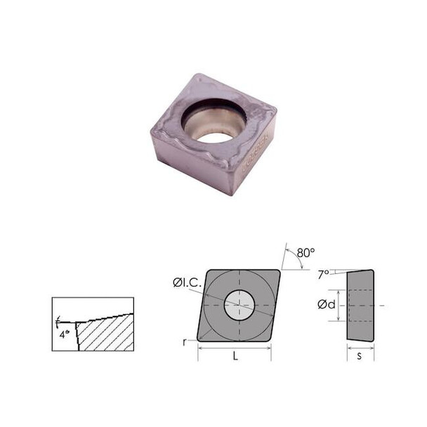 Hhip CCMT 32.51-EM Coated Carbide Insert 6053-0221