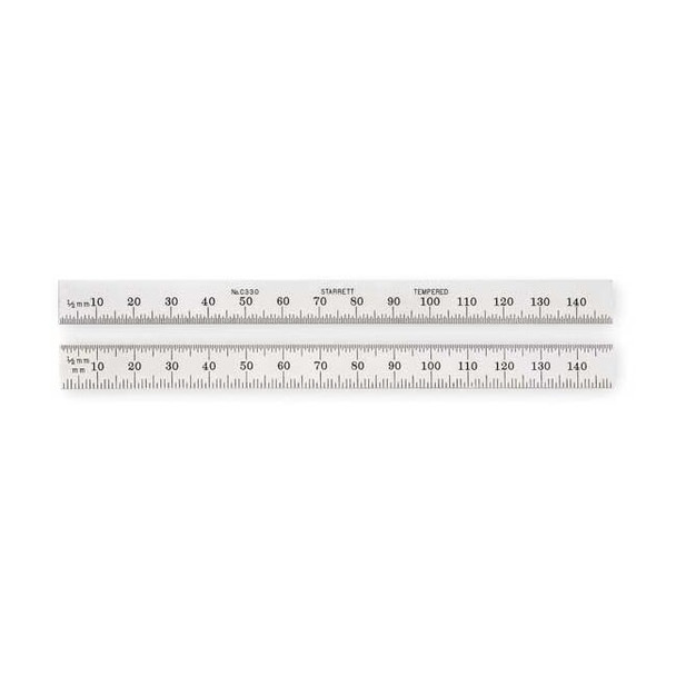 Starrett Steel Rule,Flexible,150mm,Type 30 Grad C330-150