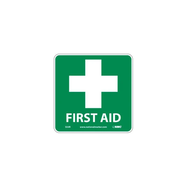 Graphic Facility Signs - First Aid - Vinyl 7x7