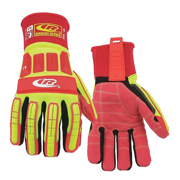 Ringers Gloves Impact Resistant Gloves,Yellow,XL,PR 259