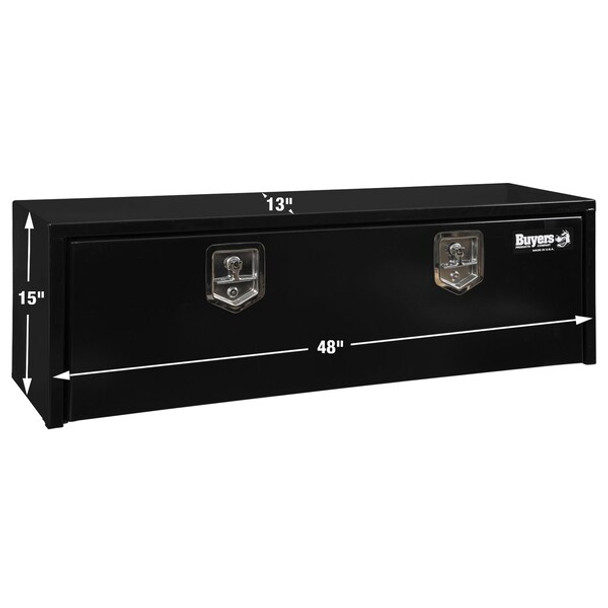 15x13x48 Inch Black Steel Underbody Truck Box with T-Handle