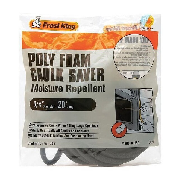 Frost King Weatherstrip, 20 ft, Gray, Sold As: Roll C21H