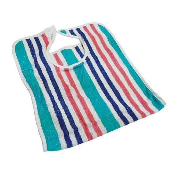 Terry Bib, Cotton, Blue, Orange, White, 18 in, 18 in x 34 in
