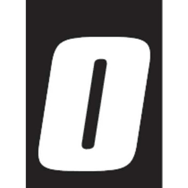 Hardline Products Number Label,Wht,Vinyl,4 in. H,No. 0,PK3 DB43W-0