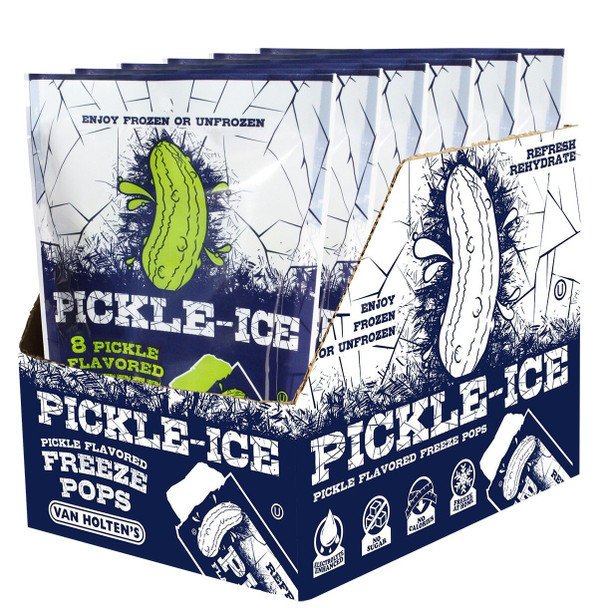 75068 Pickle-Ice Freeze Pop, Electrolyte Enhanced, 8/Pack