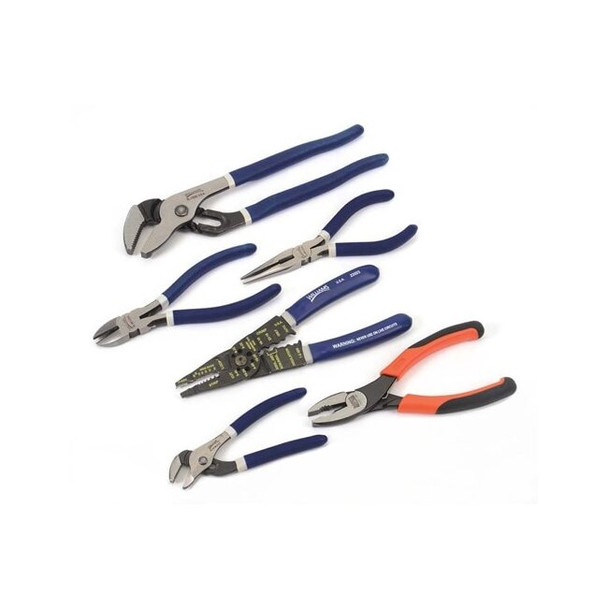 PLS-6A Williams General Service Plier Set, 6 Pieces, Double-Dipped, Plastic
