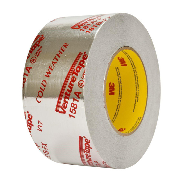 7100043830 3M™ Venture Tape™ 1581A Foil Tape, Silver, 2 1/2 Inch W, 60 yd L