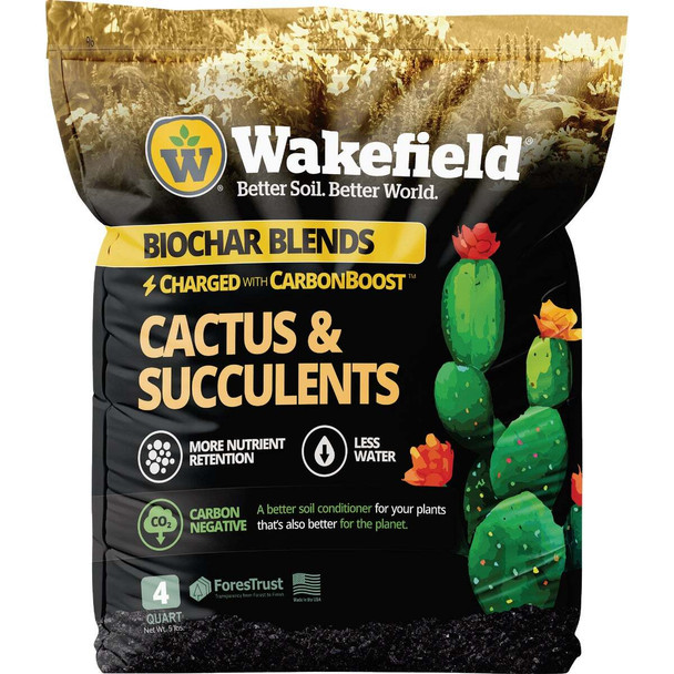 Wakefield Biochar 4 Qt. Cactus & Succulent Soil Mix 4231