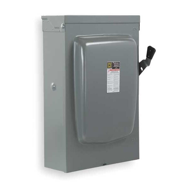 Square D Safety Switch, Fusible, 30 A, Steel D211NRB Square D Safety Switch, Fusible, 30 A, Steel D211NRB
