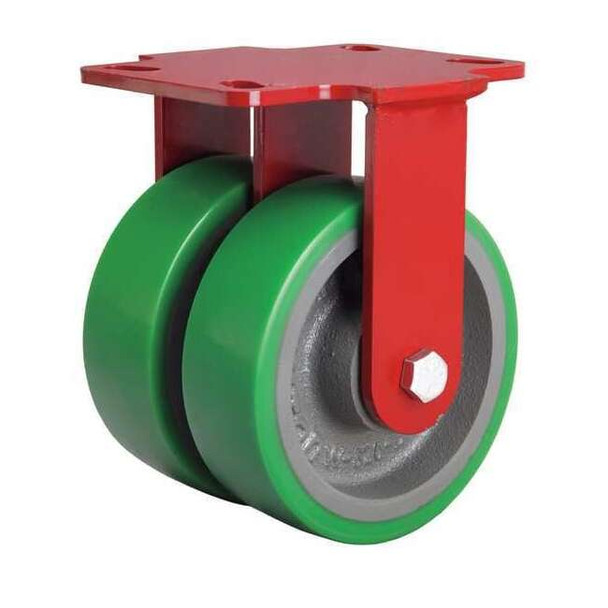 Hamilton Dual Whel Cster,Polyurthan,6 in.,2000 lb R-HS2-6DB