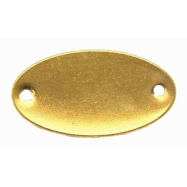 Manufacturer Varies Blank Tag,Brass,1in H,1 7/8in W,PK100 41742