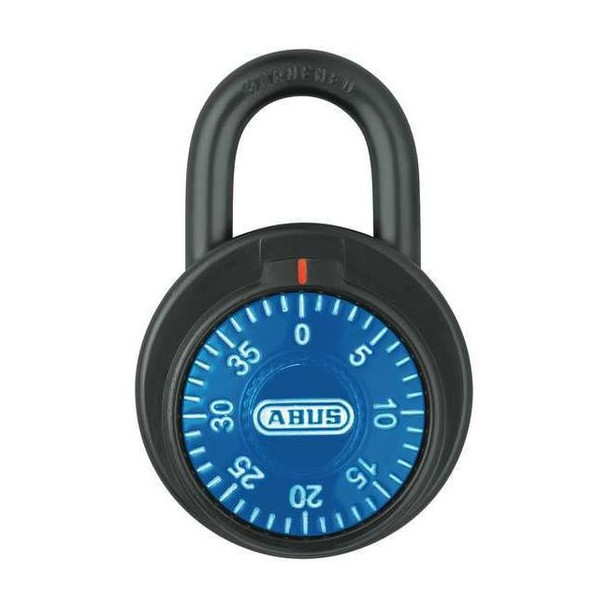 Abus Combination Padlock, Front, Black/Silver 78/50 Blue