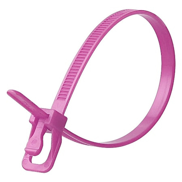 Retyz Releasable Tie,Purple,Nylon,PK100 EVT-S08PR-TA Retyz Releasable Tie,Purple,Nylon,PK100 EVT-S08PR-TA