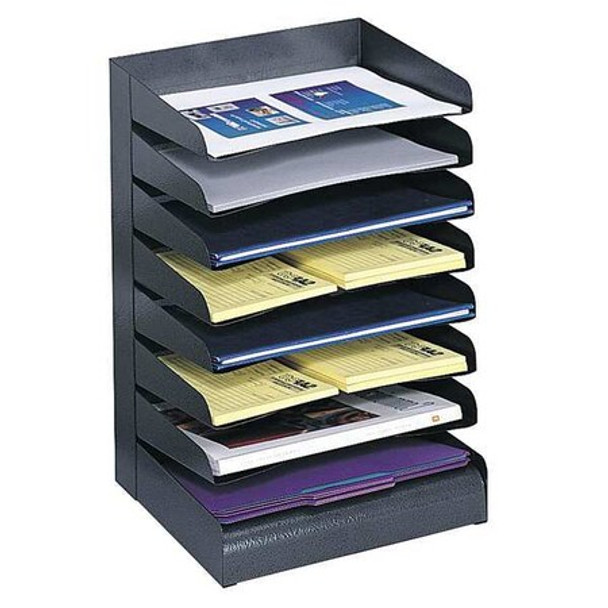 Safco Desk Tray,Black,17 3/4 in H 3129BL