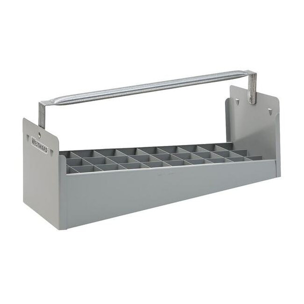 WESTWARD Nipple Caddy, Steel, Gray, 19-1/2 in W x 6-1/2 in D x 6-1/2 in H
