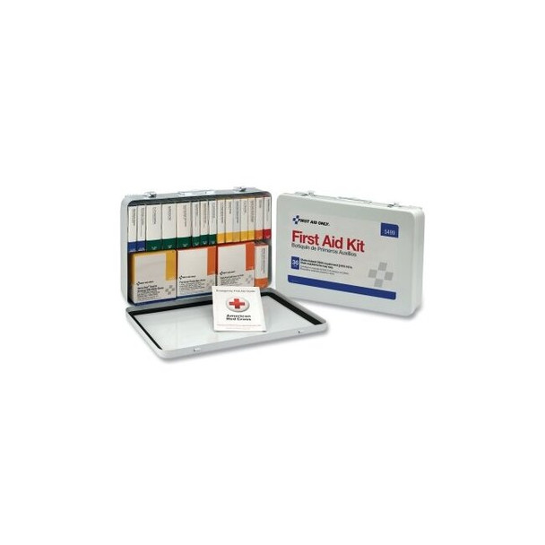 36 Unit Steel First Aid Kit, Weatherproof Steel, Wall Mount