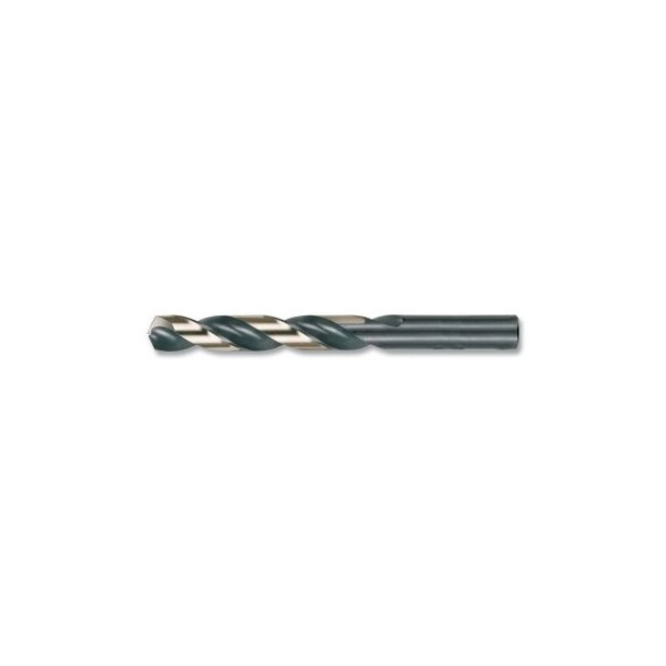 1878 Heavy-Duty Black and Gold with Flats Jobber-Length Drill Bit, 3/8 in, 3-5/8 in Flute L, Black/Gold