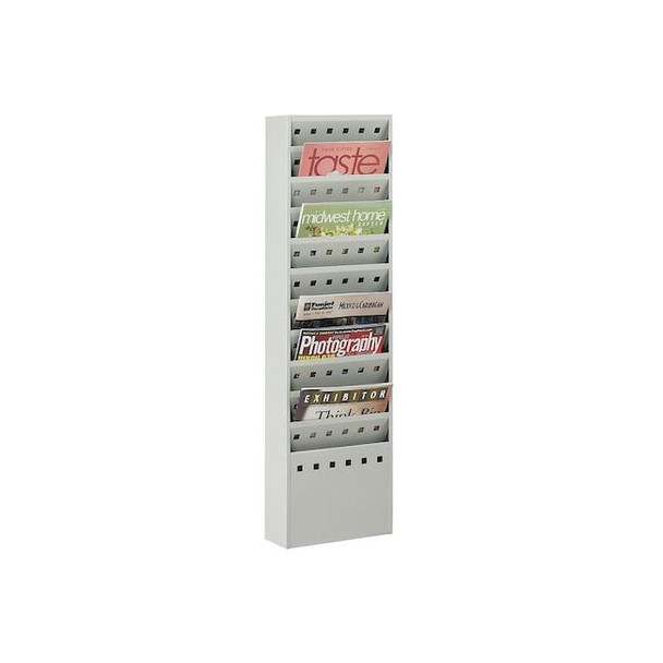 Safco Magazine Rack,11-Pocket,Gray 4321GR